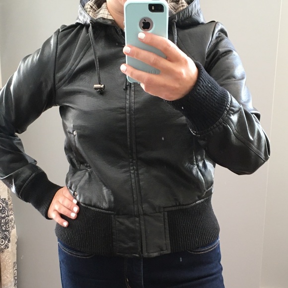 Faux Leather Jacket Black - Picture 1 of 4